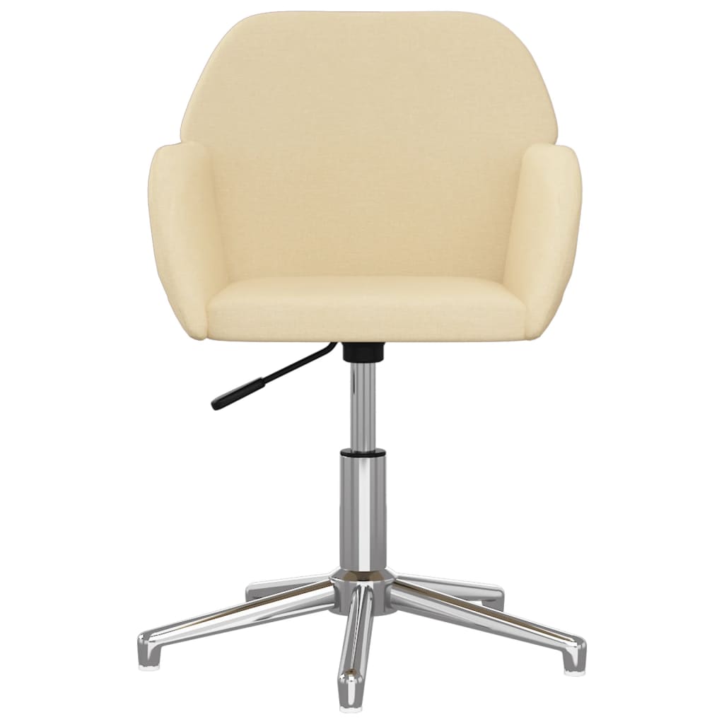 Eetkamerstoelen 2 st draaibaar stof crèmekleurig is nu te koop bij PeponiXL, paradijselijk wonen!