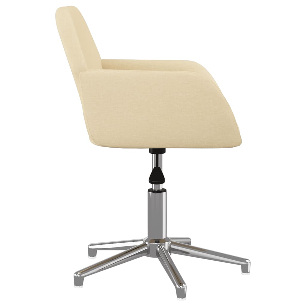 Eetkamerstoelen 2 st draaibaar stof crèmekleurig is nu te koop bij PeponiXL, paradijselijk wonen!