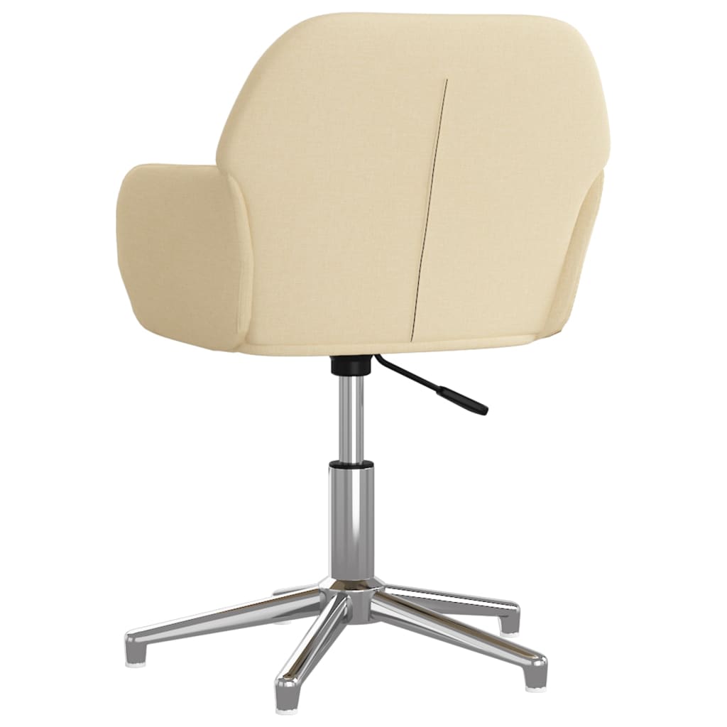 Eetkamerstoelen 2 st draaibaar stof crèmekleurig is nu te koop bij PeponiXL, paradijselijk wonen!