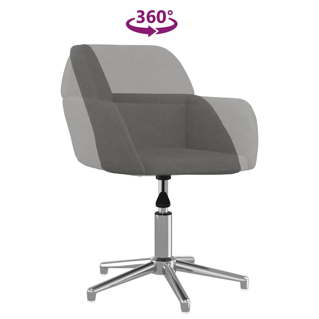 Eetkamerstoelen draaibaar 2 st stof lichtgrijs is nu te koop bij PeponiXL, paradijselijk wonen!