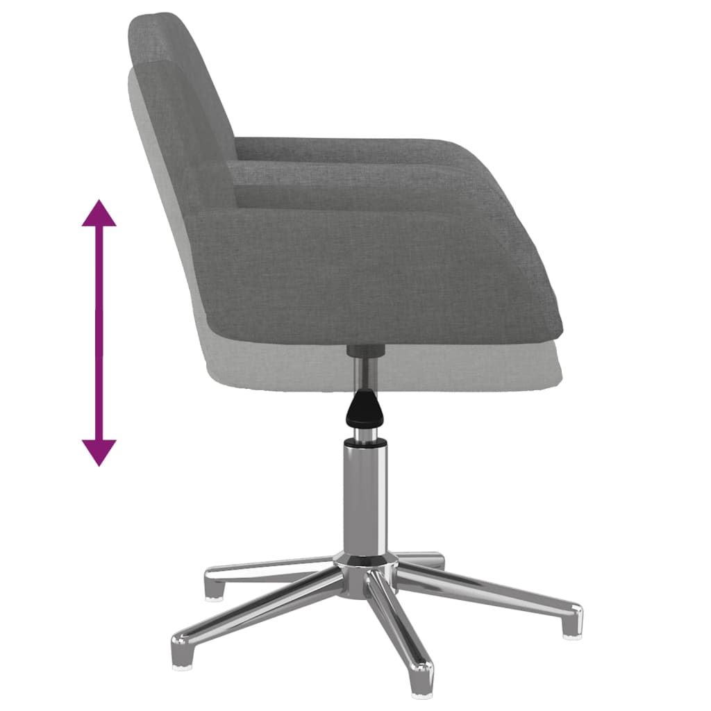 Eetkamerstoelen draaibaar 2 st stof lichtgrijs is nu te koop bij PeponiXL, paradijselijk wonen!