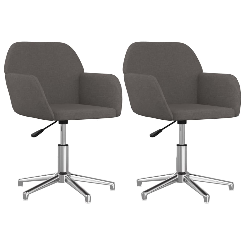 Eetkamerstoelen draaibaar 2 st stof donkergrijs is nu te koop bij PeponiXL, paradijselijk wonen!