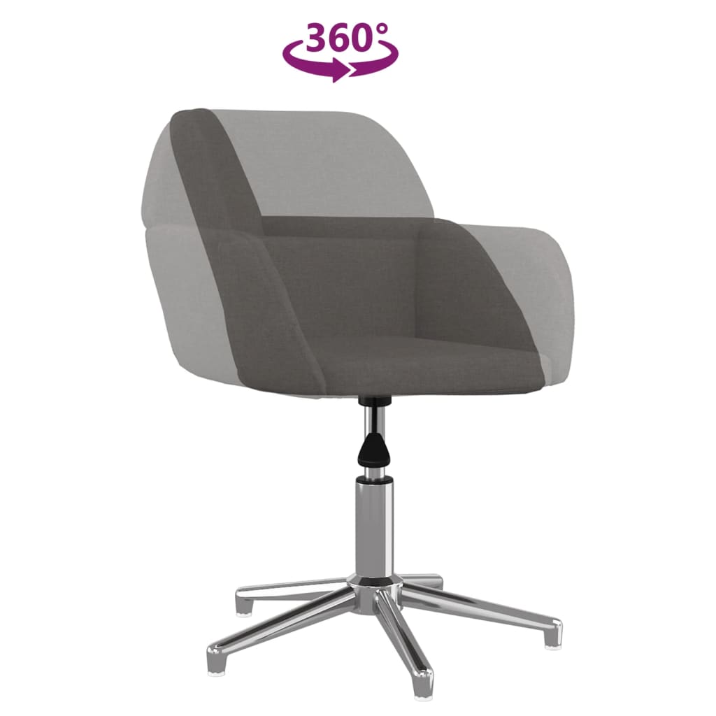 Eetkamerstoelen draaibaar 2 st stof donkergrijs is nu te koop bij PeponiXL, paradijselijk wonen!