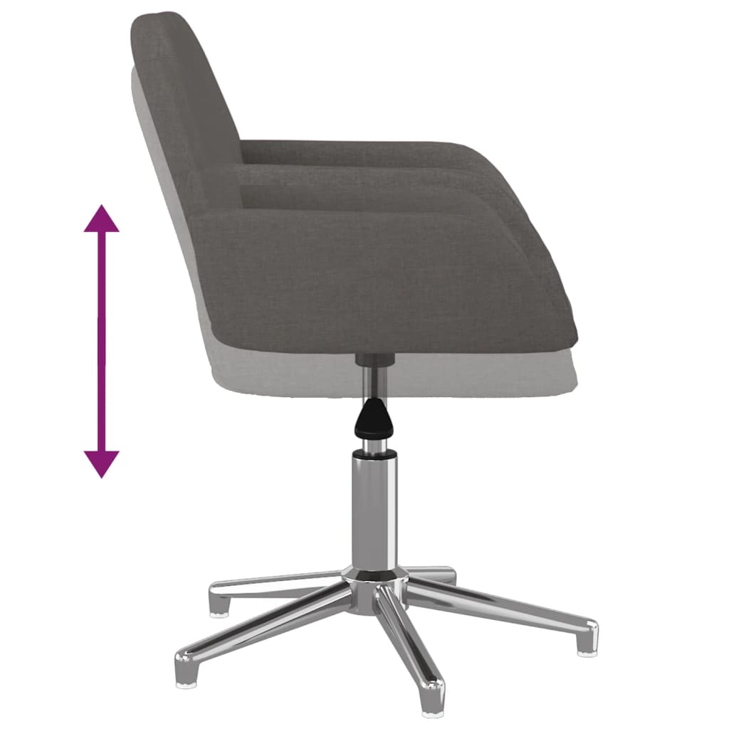 Eetkamerstoelen draaibaar 2 st stof donkergrijs is nu te koop bij PeponiXL, paradijselijk wonen!