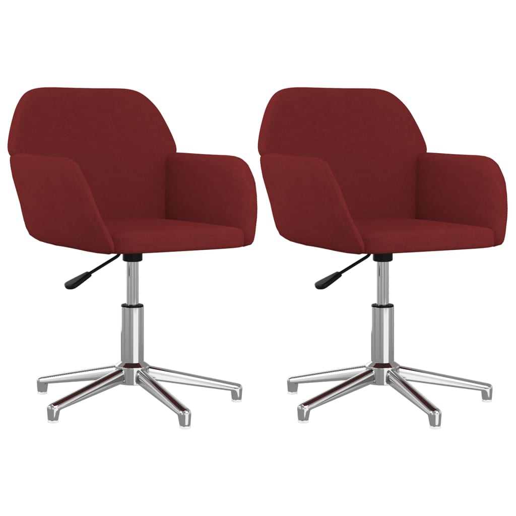 Eetkamerstoelen draaibaar 2 st stof wijnrood is nu te koop bij PeponiXL, paradijselijk wonen!