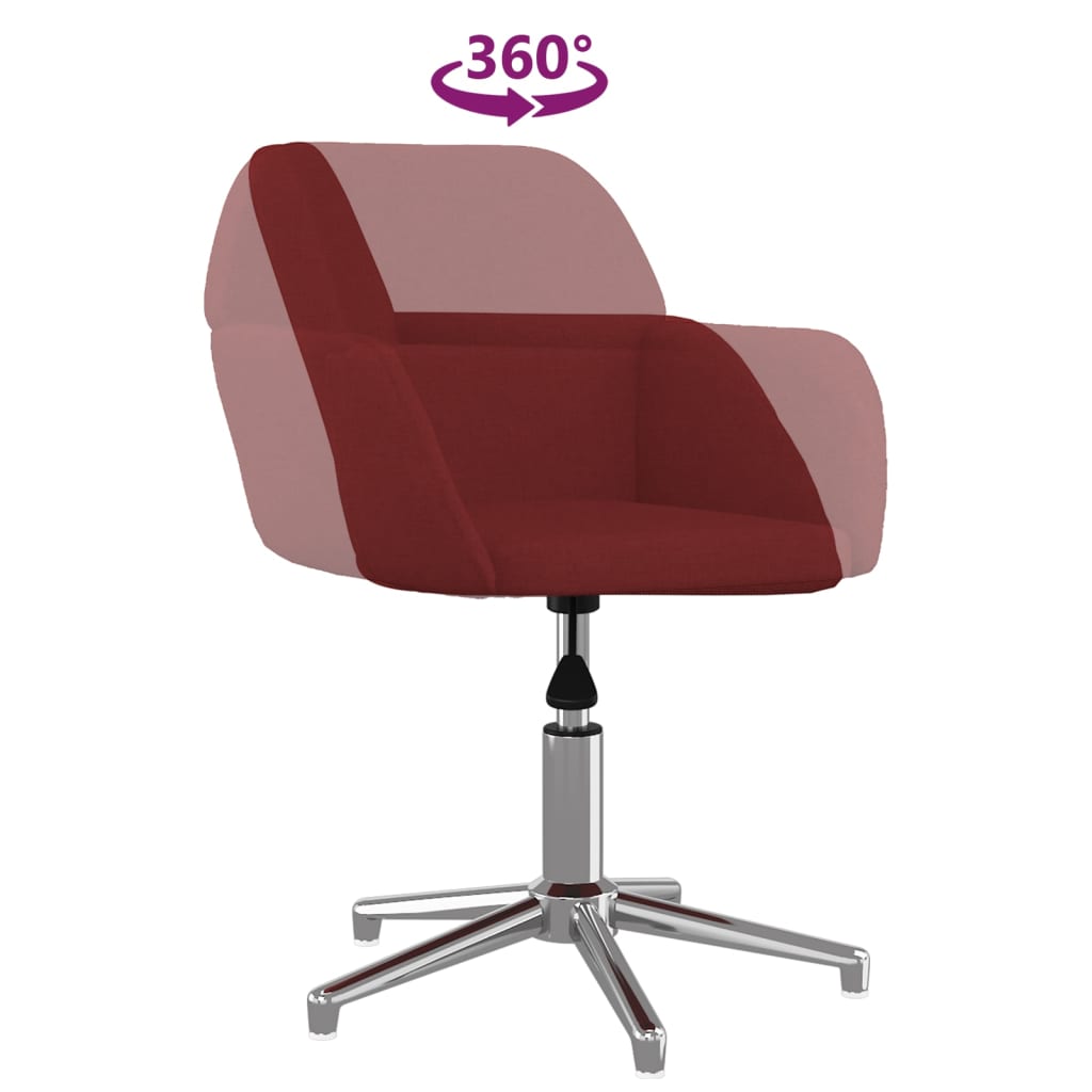 Eetkamerstoelen draaibaar 2 st stof wijnrood is nu te koop bij PeponiXL, paradijselijk wonen!