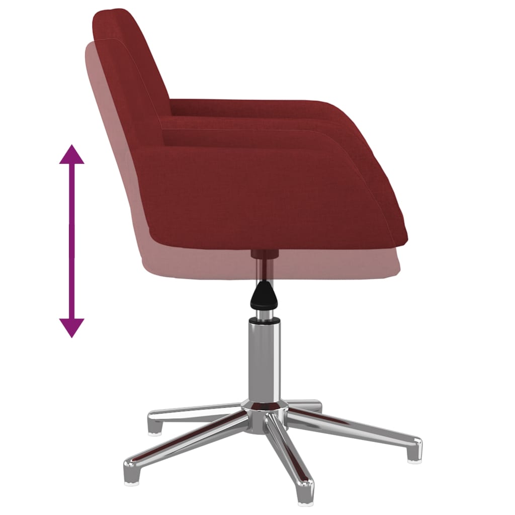 Eetkamerstoelen draaibaar 2 st stof wijnrood is nu te koop bij PeponiXL, paradijselijk wonen!
