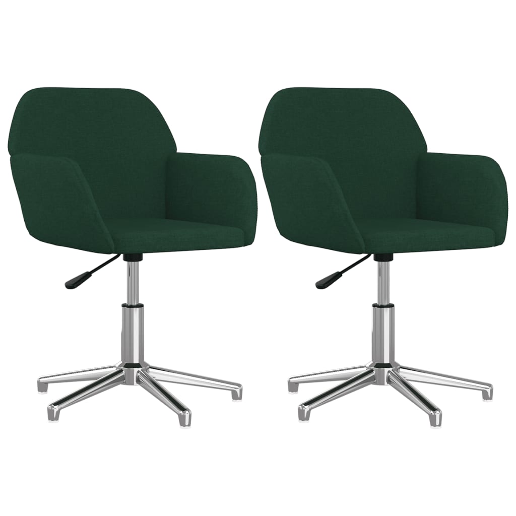 Eetkamerstoelen draaibaar 2 st stof donkergroen is nu te koop bij PeponiXL, paradijselijk wonen!