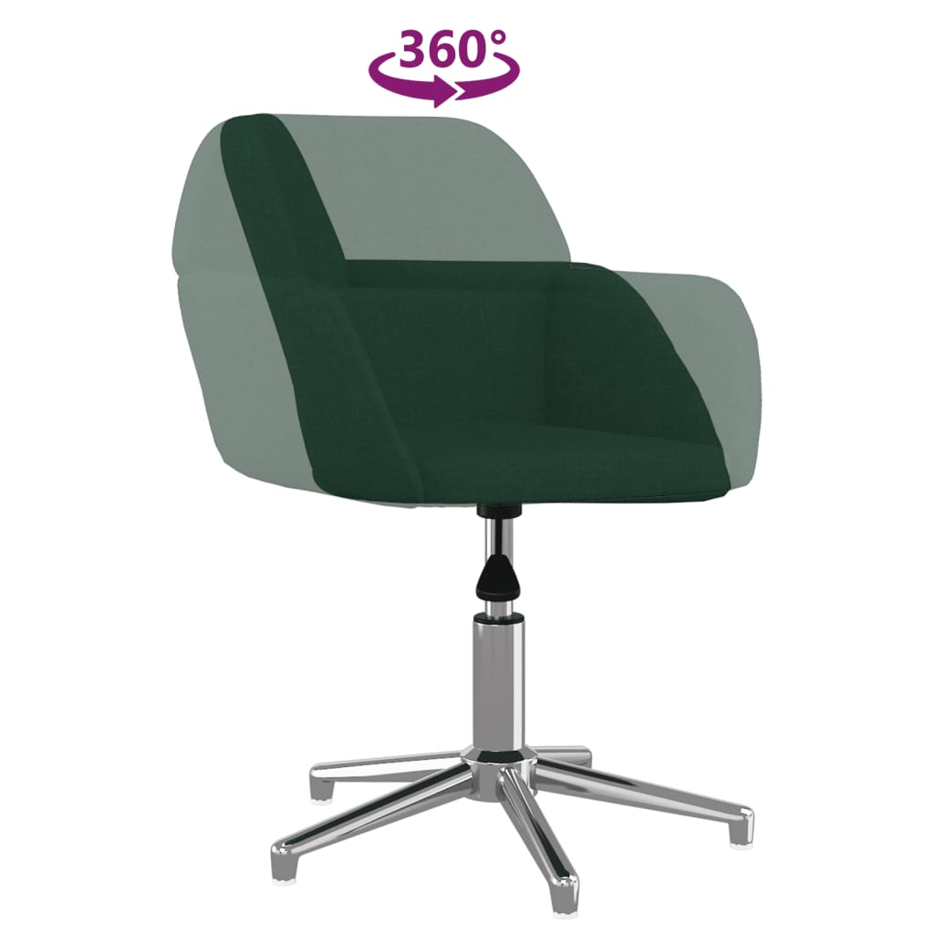Eetkamerstoelen draaibaar 2 st stof donkergroen is nu te koop bij PeponiXL, paradijselijk wonen!