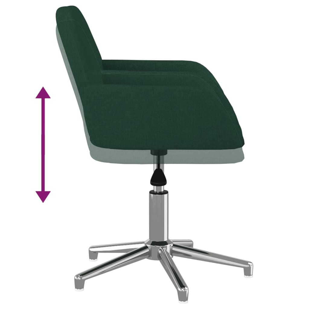 Eetkamerstoelen draaibaar 2 st stof donkergroen is nu te koop bij PeponiXL, paradijselijk wonen!