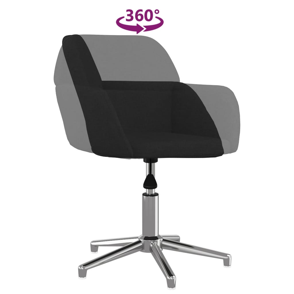 Eetkamerstoelen draaibaar 2 st stof zwart is nu te koop bij PeponiXL, paradijselijk wonen!