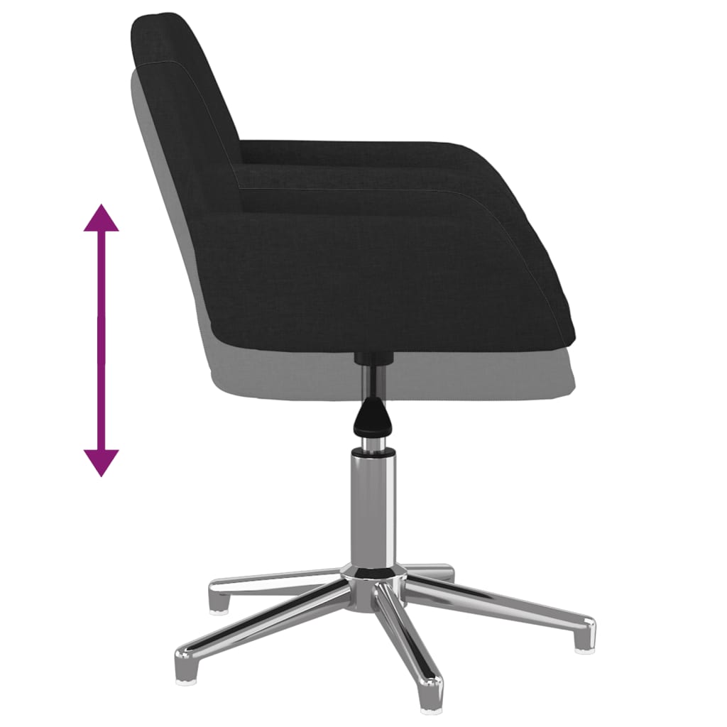 Eetkamerstoelen draaibaar 2 st stof zwart is nu te koop bij PeponiXL, paradijselijk wonen!