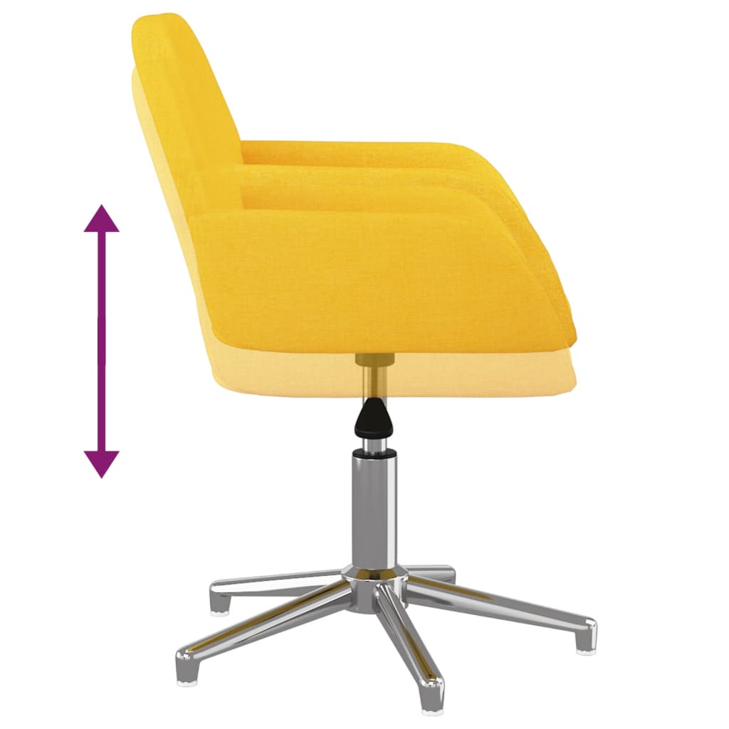 Eetkamerstoelen 2 st draaibaar stof mosterdgeel is nu te koop bij PeponiXL, paradijselijk wonen!