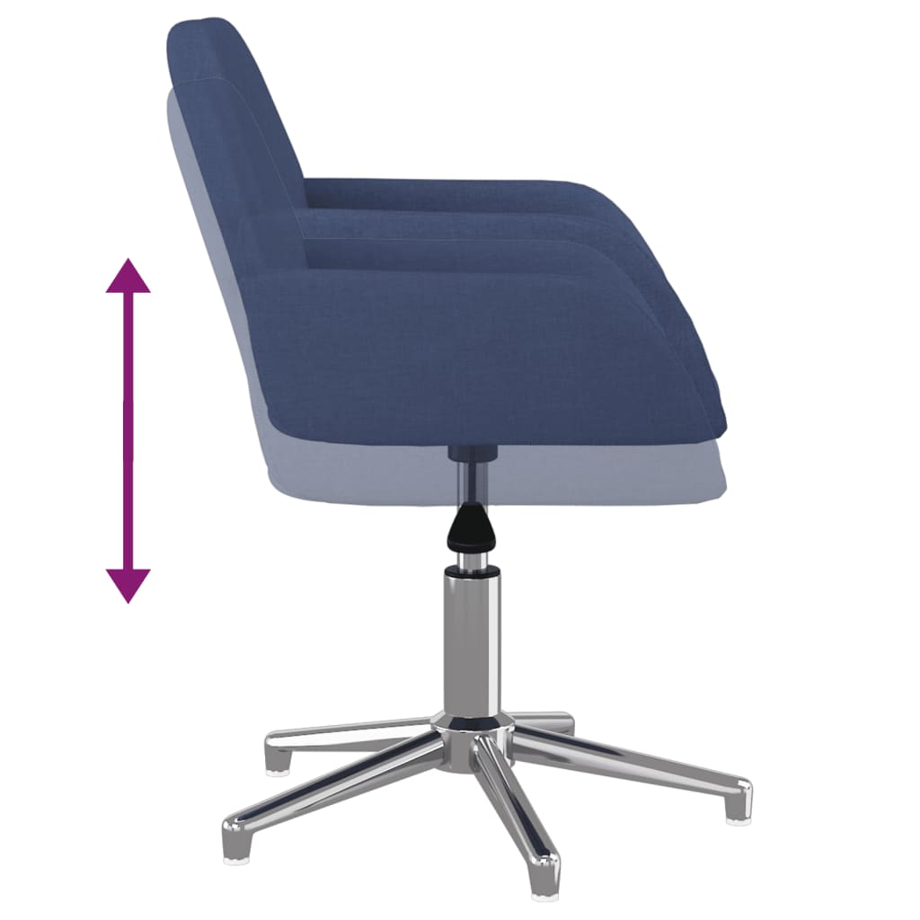 Eetkamerstoelen 2 st draaibaar stof blauw is nu te koop bij PeponiXL, paradijselijk wonen!