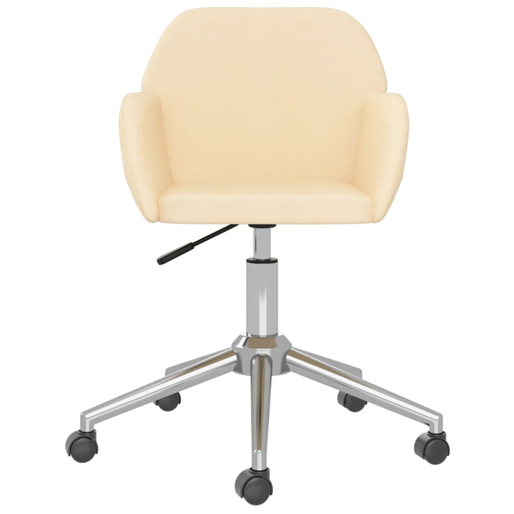 Eetkamerstoelen 2 st draaibaar stof crèmekleurig is nu te koop bij PeponiXL, paradijselijk wonen!
