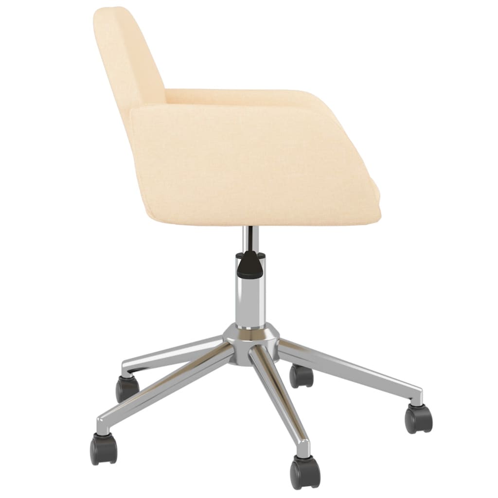 Eetkamerstoelen 2 st draaibaar stof crèmekleurig is nu te koop bij PeponiXL, paradijselijk wonen!