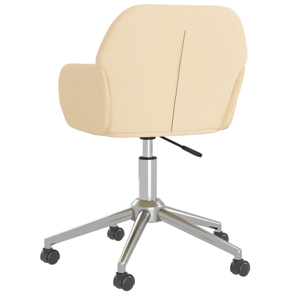 Eetkamerstoelen 2 st draaibaar stof crèmekleurig is nu te koop bij PeponiXL, paradijselijk wonen!