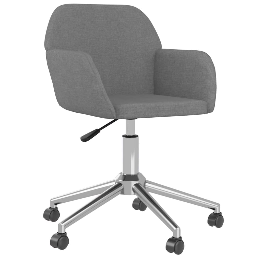 Eetkamerstoelen draaibaar 2 st stof lichtgrijs is nu te koop bij PeponiXL, paradijselijk wonen!