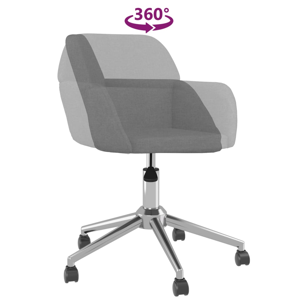 Eetkamerstoelen draaibaar 2 st stof lichtgrijs is nu te koop bij PeponiXL, paradijselijk wonen!