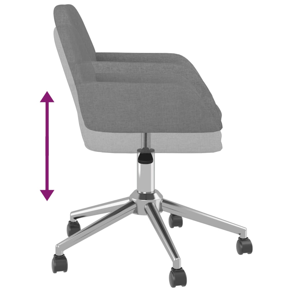 Eetkamerstoelen draaibaar 2 st stof lichtgrijs is nu te koop bij PeponiXL, paradijselijk wonen!