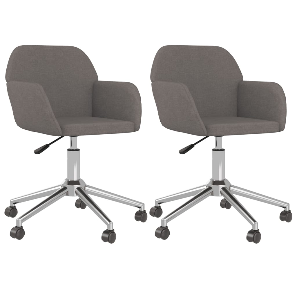 Eetkamerstoelen draaibaar 2 st stof donkergrijs is nu te koop bij PeponiXL, paradijselijk wonen!