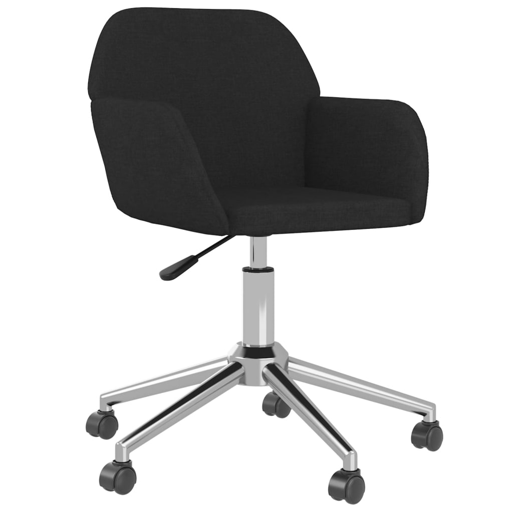 Eetkamerstoelen draaibaar 2 st stof zwart is nu te koop bij PeponiXL, paradijselijk wonen!
