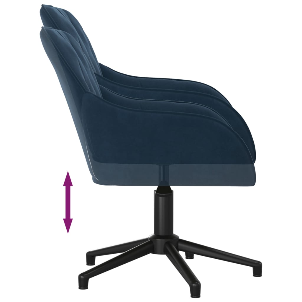 Eetkamerstoelen draaibaar 2 st fluweel blauw is nu te koop bij PeponiXL, paradijselijk wonen!