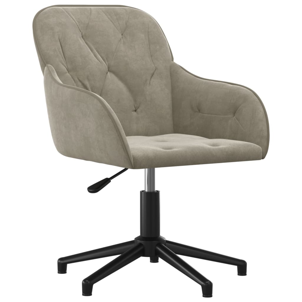 Eetkamerstoelen draaibaar 2 st fluweel lichtgrijs is nu te koop bij PeponiXL, paradijselijk wonen!
