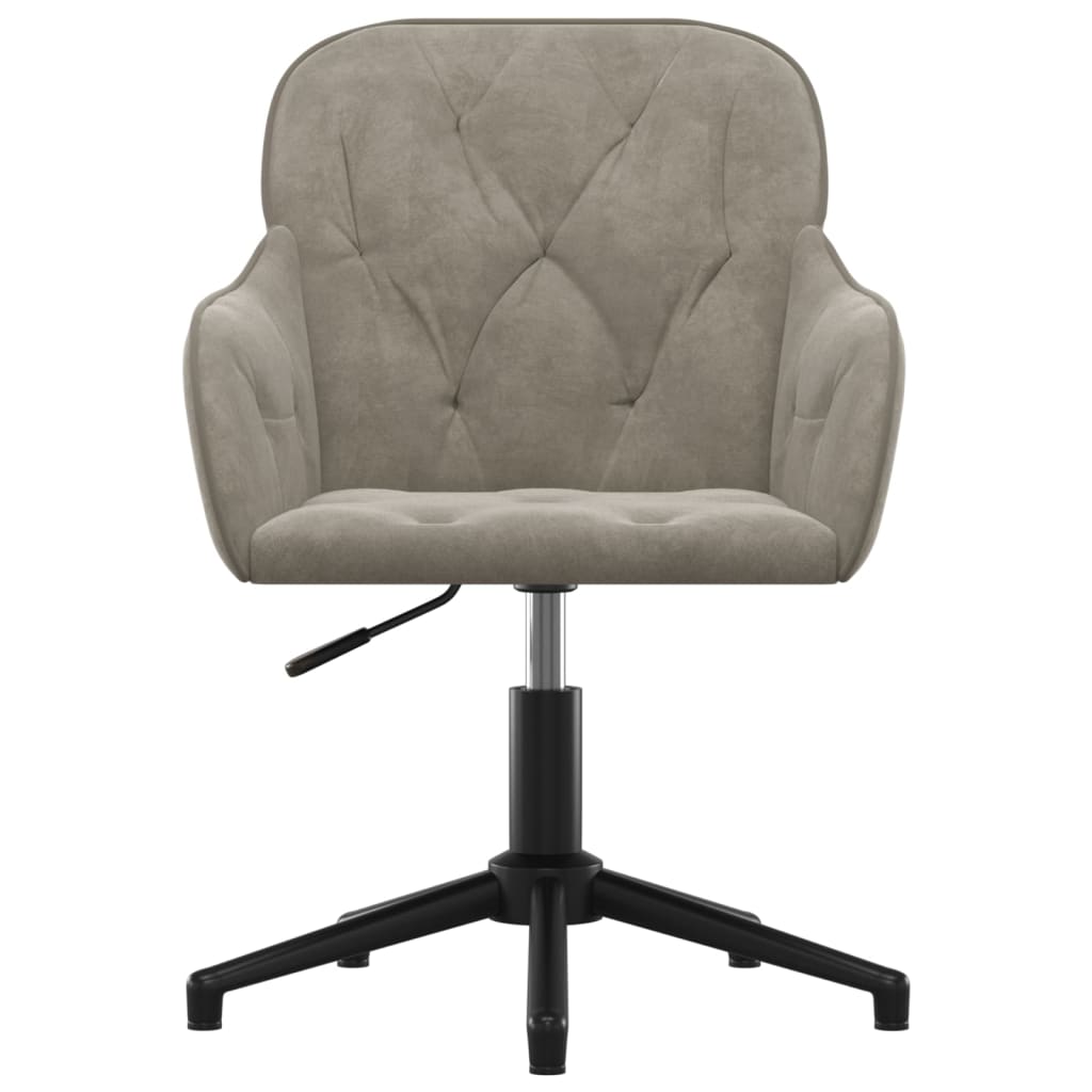 Eetkamerstoelen draaibaar 2 st fluweel lichtgrijs is nu te koop bij PeponiXL, paradijselijk wonen!