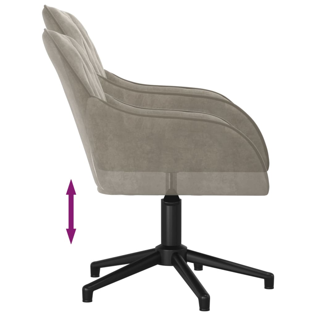 Eetkamerstoelen draaibaar 2 st fluweel lichtgrijs is nu te koop bij PeponiXL, paradijselijk wonen!