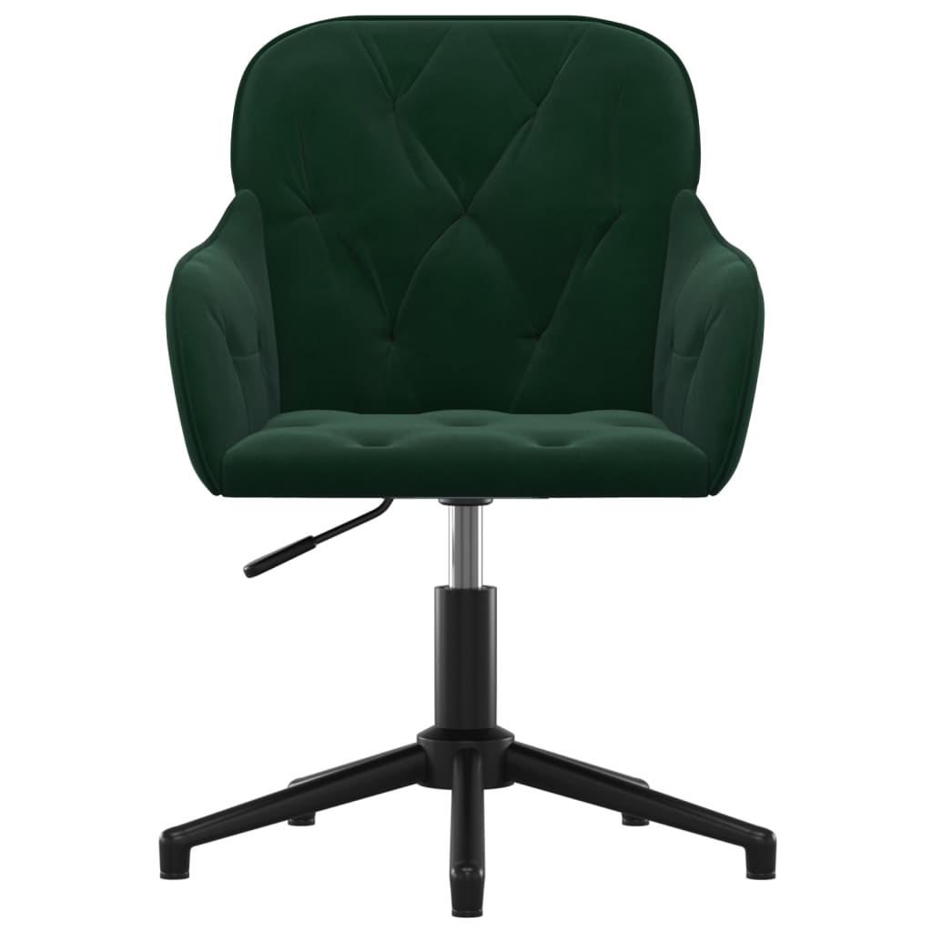 Eetkamerstoelen draaibaar 2 st fluweel donkergroen is nu te koop bij PeponiXL, paradijselijk wonen!