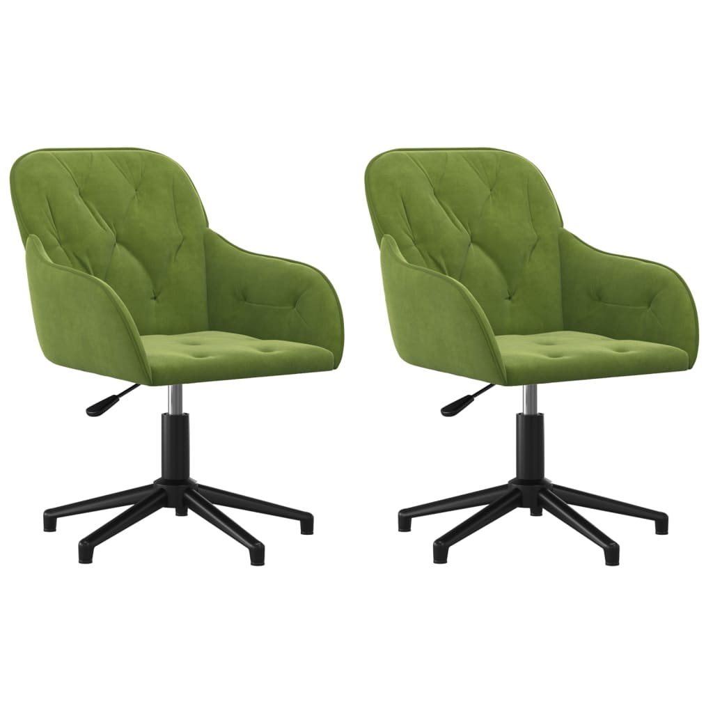 Eetkamerstoelen draaibaar 2 st fluweel lichtgroen is nu te koop bij PeponiXL, paradijselijk wonen!