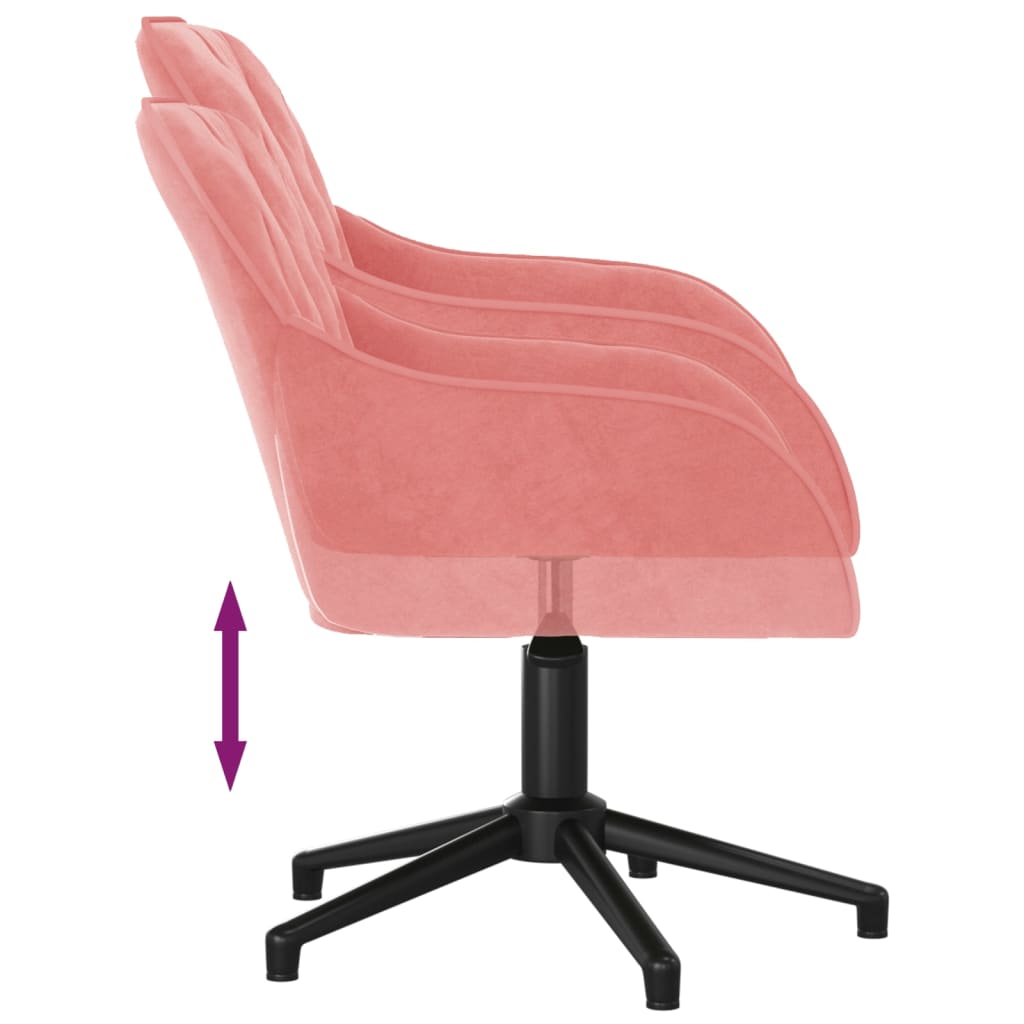 Eetkamerstoelen draaibaar 2 st fluweel roze is nu te koop bij PeponiXL, paradijselijk wonen!