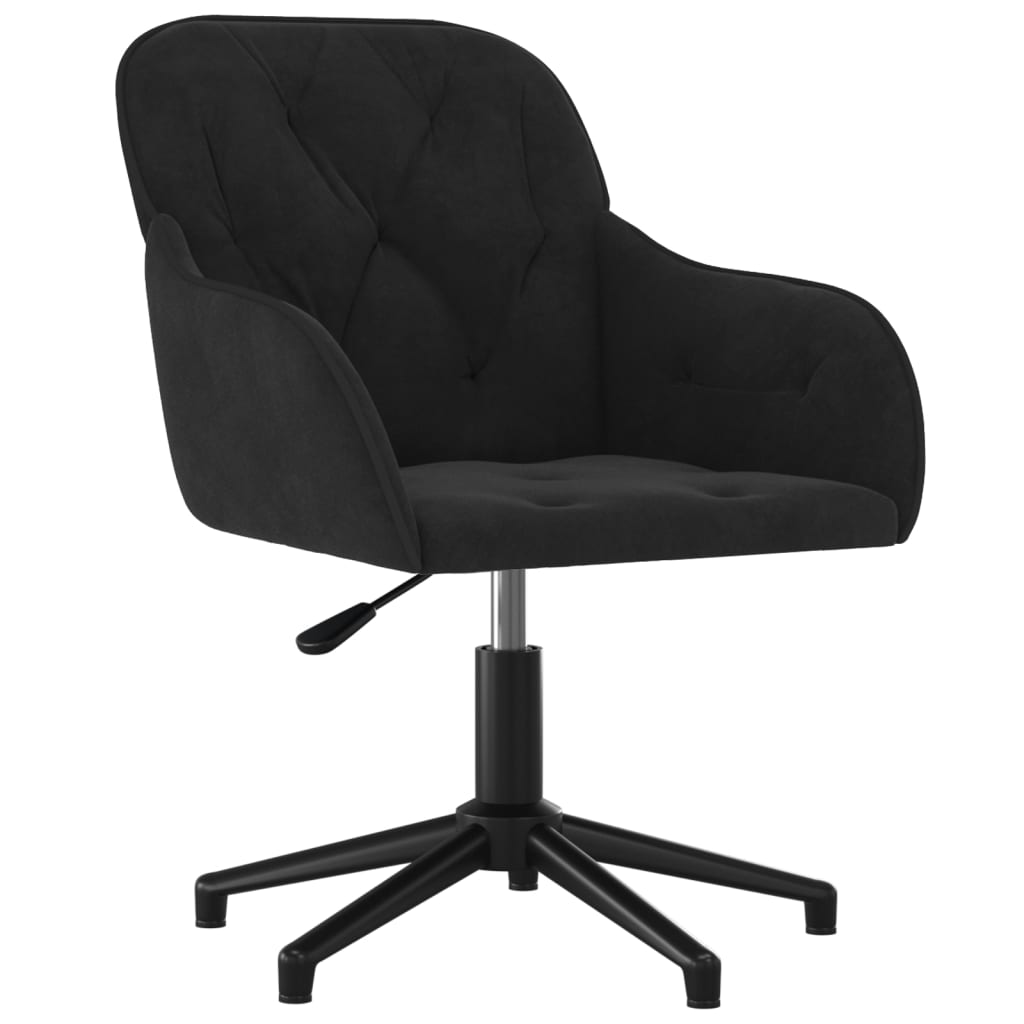 Eetkamerstoelen draaibaar 2 st fluweel zwart is nu te koop bij PeponiXL, paradijselijk wonen!