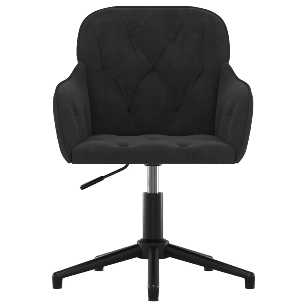 Eetkamerstoelen draaibaar 2 st fluweel zwart is nu te koop bij PeponiXL, paradijselijk wonen!