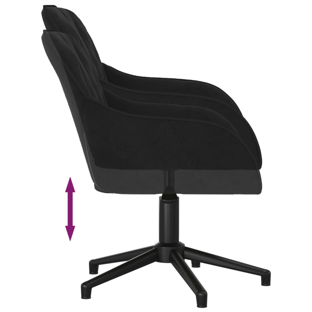 Eetkamerstoelen draaibaar 2 st fluweel zwart is nu te koop bij PeponiXL, paradijselijk wonen!