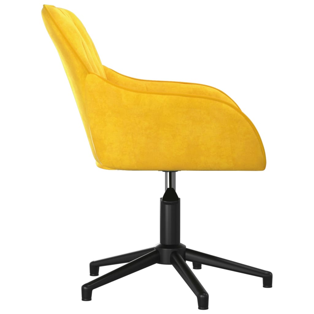 Eetkamerstoelen draaibaar 2 st fluweel geel is nu te koop bij PeponiXL, paradijselijk wonen!