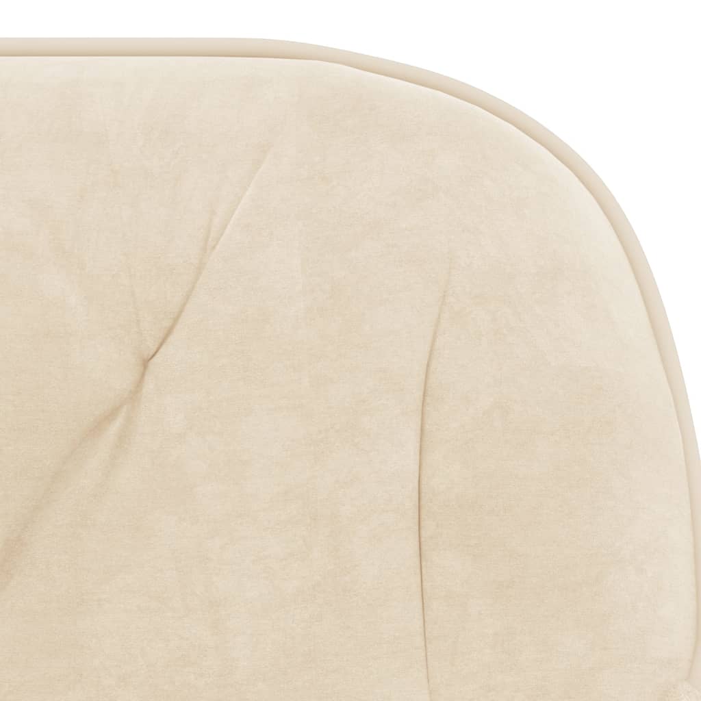 Eetkamerstoelen draaibaar 2 st fluweel crèmekleurig is nu te koop bij PeponiXL, paradijselijk wonen!