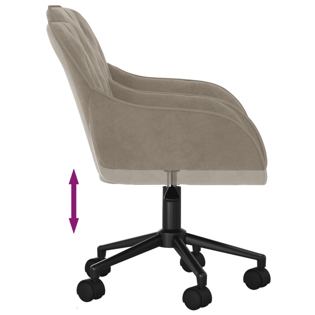 Eetkamerstoelen draaibaar 2 st fluweel lichtgrijs is nu te koop bij PeponiXL, paradijselijk wonen!