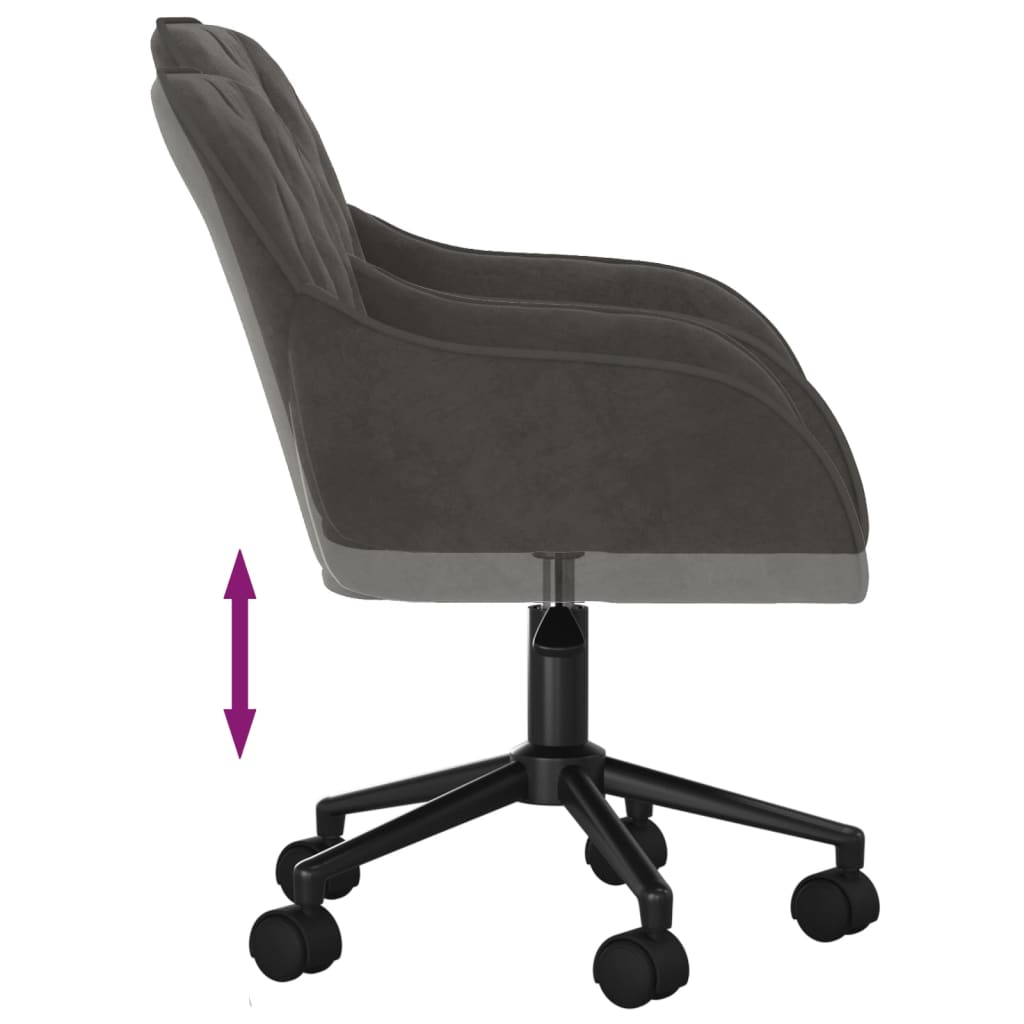 Eetkamerstoelen draaibaar 2 st fluweel donkergrijs is nu te koop bij PeponiXL, paradijselijk wonen!