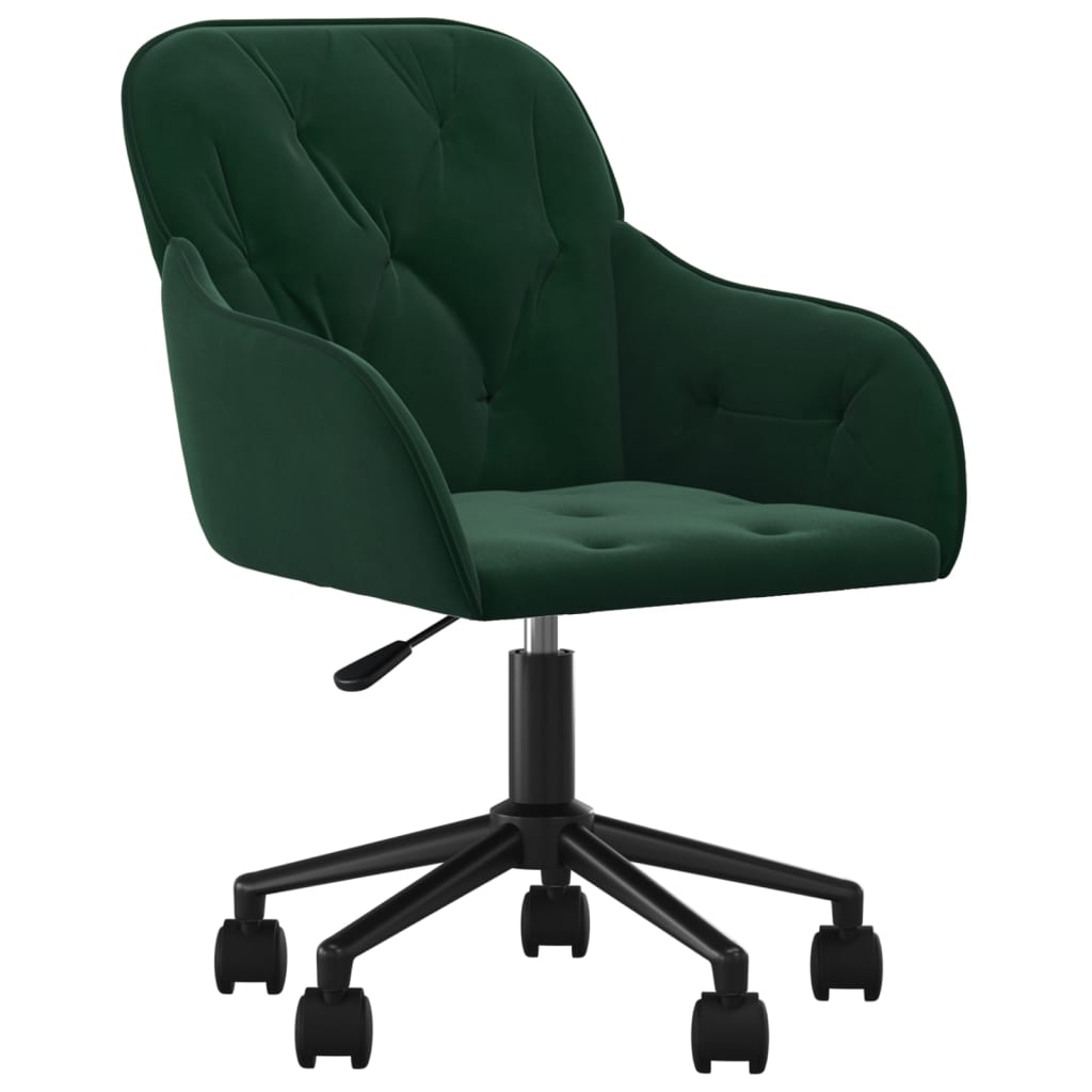 Eetkamerstoelen draaibaar 2 st fluweel donkergroen is nu te koop bij PeponiXL, paradijselijk wonen!