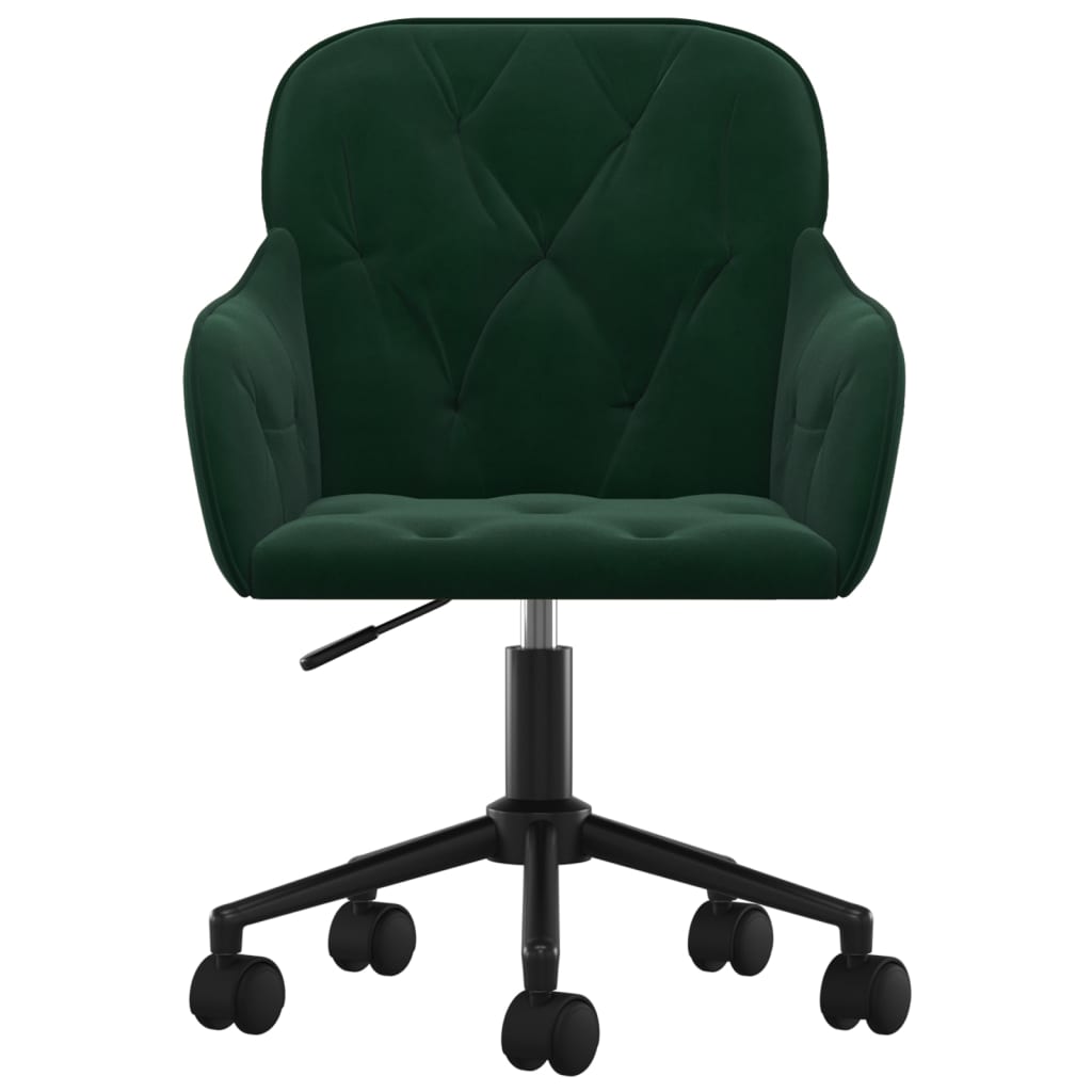 Eetkamerstoelen draaibaar 2 st fluweel donkergroen is nu te koop bij PeponiXL, paradijselijk wonen!