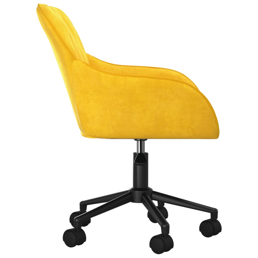 Eetkamerstoelen draaibaar 2 st fluweel geel is nu te koop bij PeponiXL, paradijselijk wonen!