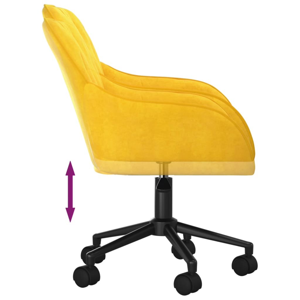 Eetkamerstoelen draaibaar 2 st fluweel geel is nu te koop bij PeponiXL, paradijselijk wonen!