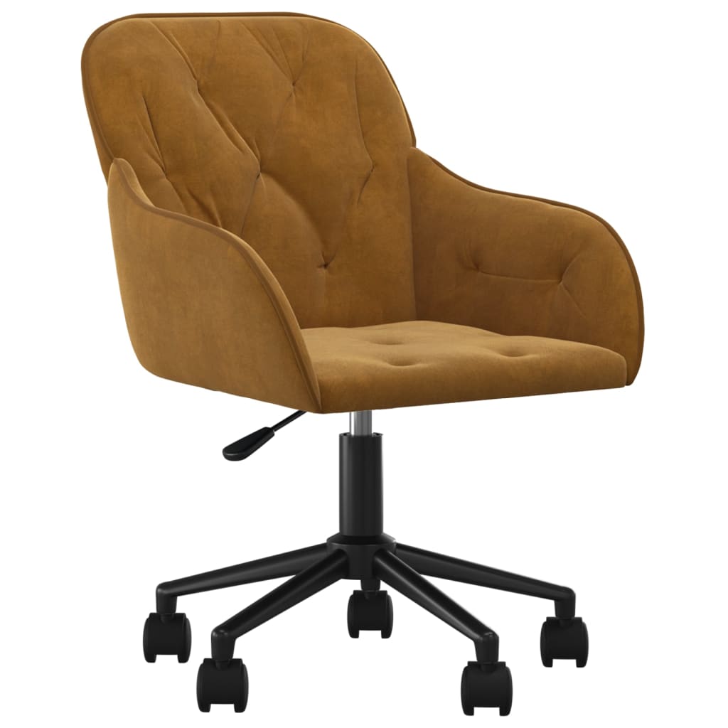 Eetkamerstoelen draaibaar 2 st fluweel bruin is nu te koop bij PeponiXL, paradijselijk wonen!
