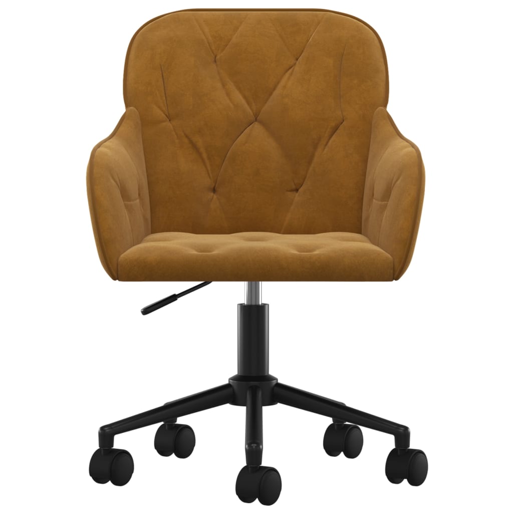 Eetkamerstoelen draaibaar 2 st fluweel bruin is nu te koop bij PeponiXL, paradijselijk wonen!
