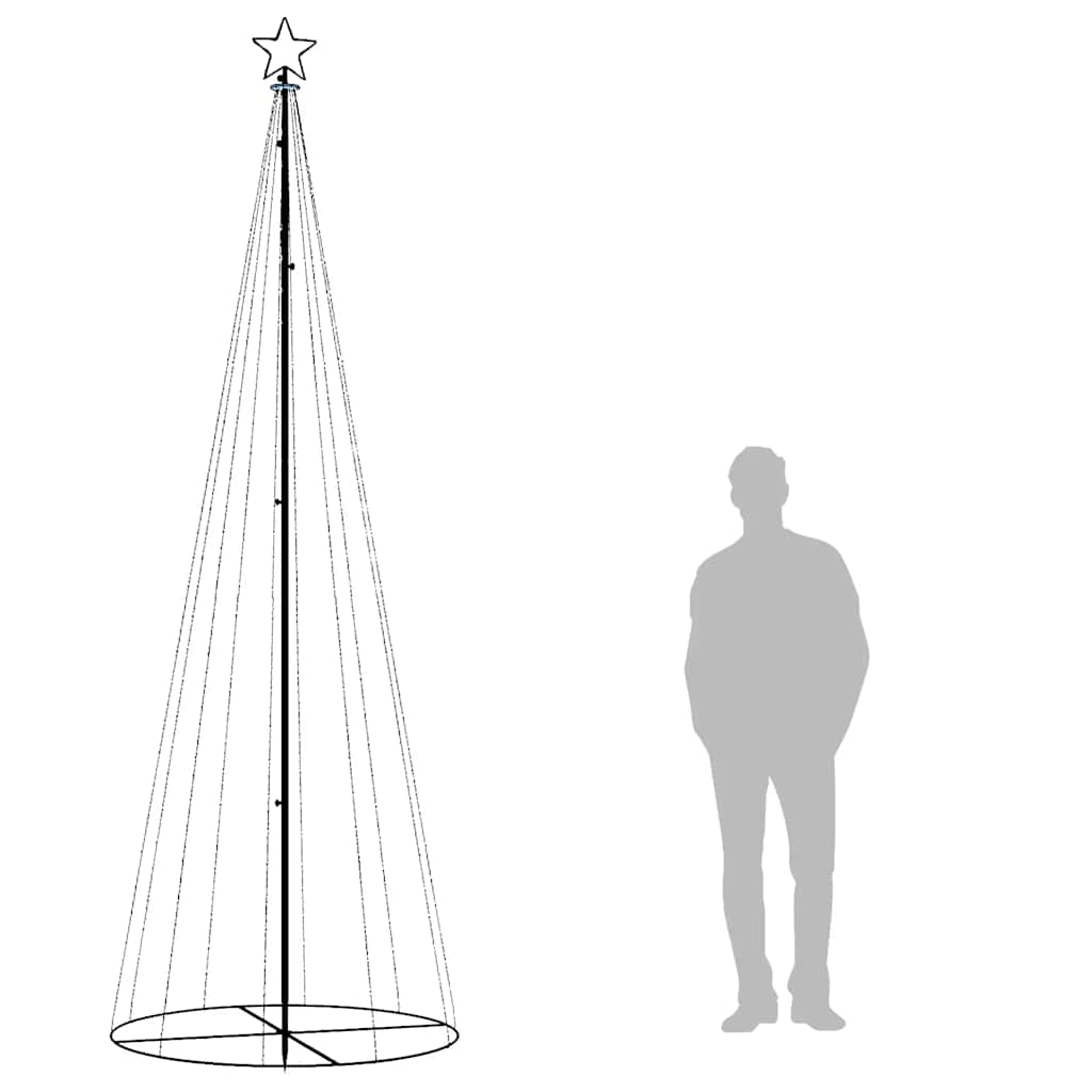 Kegelkerstboom 310 LED's 100x300 cm koudwit is nu te koop bij PeponiXL, paradijselijk wonen!