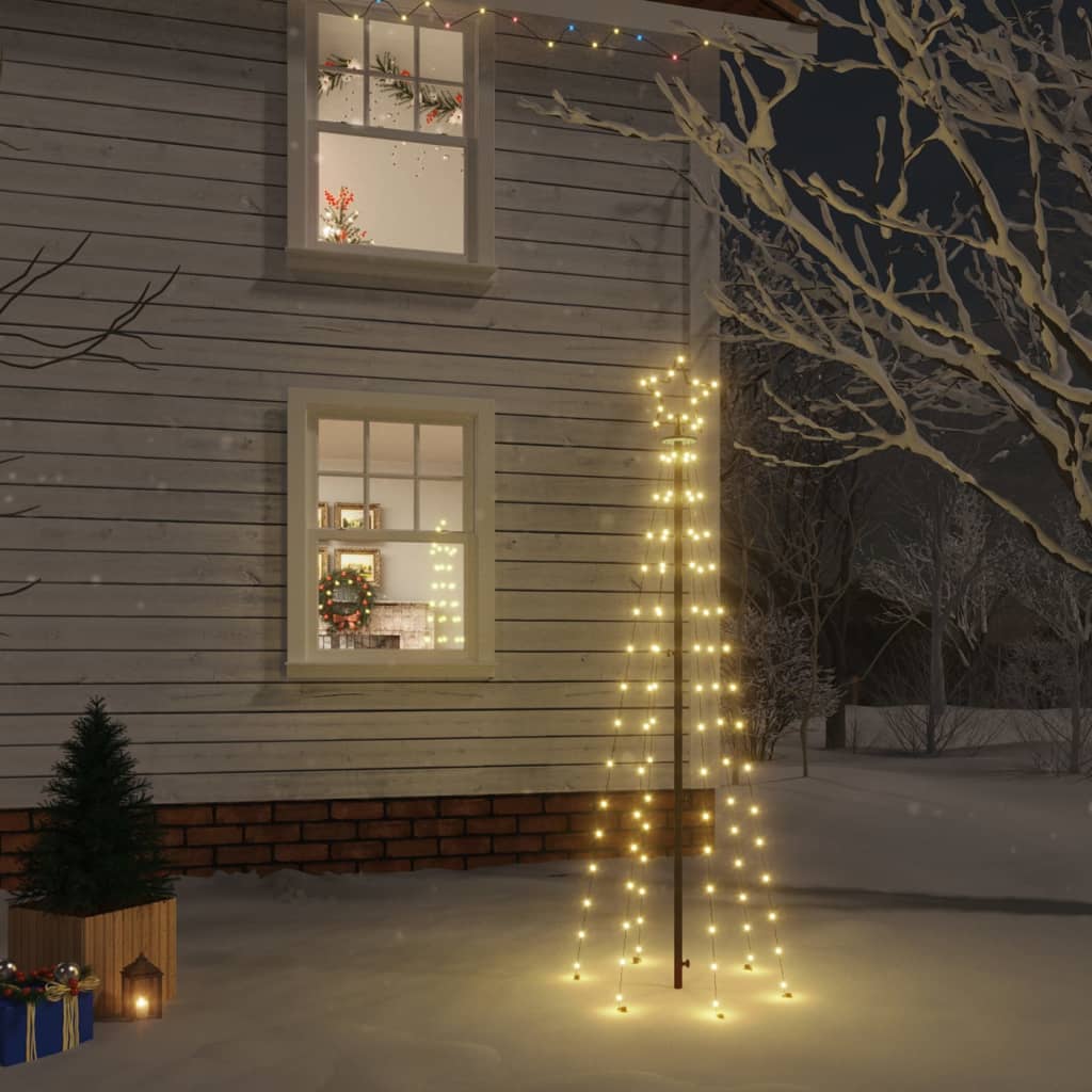 Kerstboom met grondpin 108 LED's warmwit 180 cm is nu te koop bij PeponiXL, paradijselijk wonen!