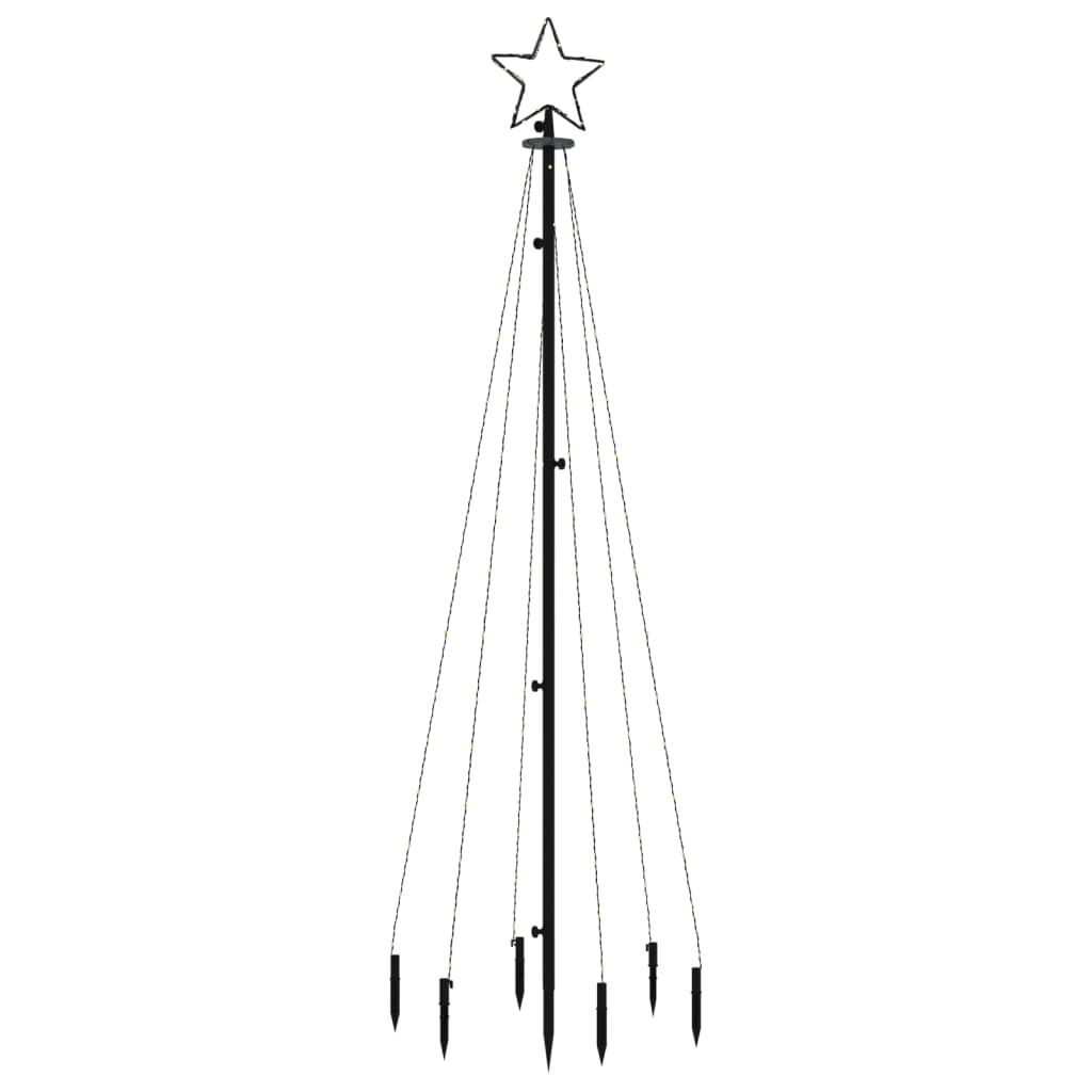 Kerstboom met grondpin 108 LED's meerkleurig 180 cm is nu te koop bij PeponiXL, paradijselijk wonen!