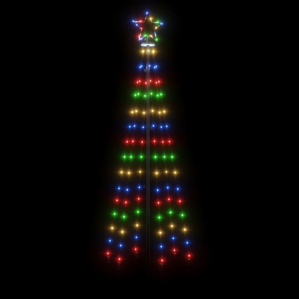 Kerstboom met grondpin 108 LED's meerkleurig 180 cm is nu te koop bij PeponiXL, paradijselijk wonen!